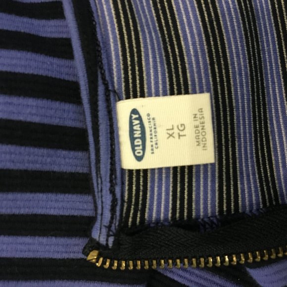 Old Navy ¾ Sleeve Blue & Black Stripe Sheath Dress - Picture 7 of 9